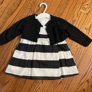 H&M Baby Girl Black & White Dress Set
